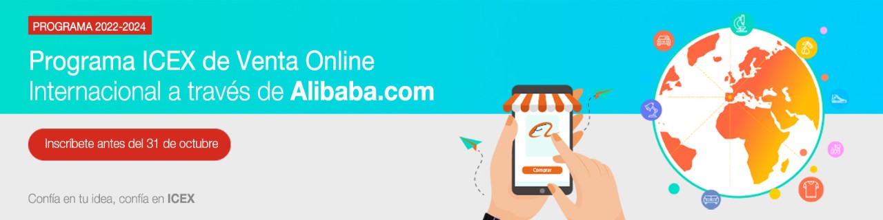 Banner para el Programa de Venta Online de Alibaba - 2ª Convocatoria